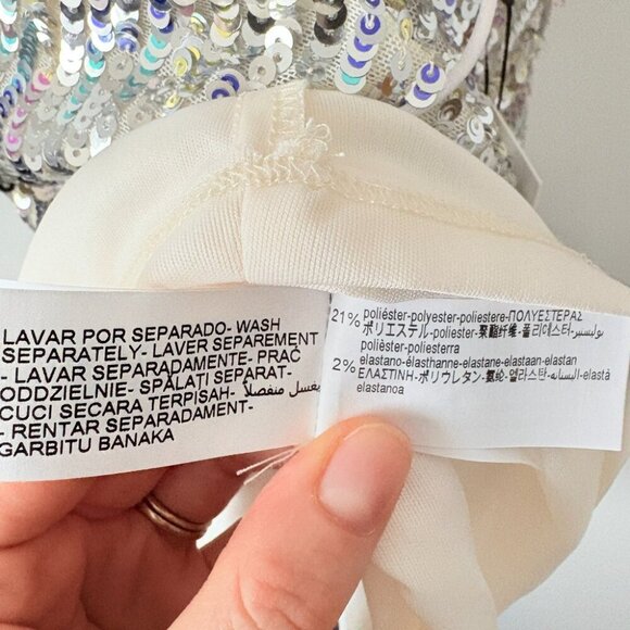 Zara Multicolor Sequin Cowl Back Mini Dress NWT Size Small - Picture 9 of 9